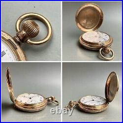 THOMAS RUSSELL vintage pocket watch hunter case manual windeing works from Japan