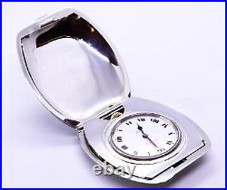 TIFFANY & Co. 1920 TRAVEL POCKET WATCH 8 DAYS CASE STERLING SILVER VERY RARE
