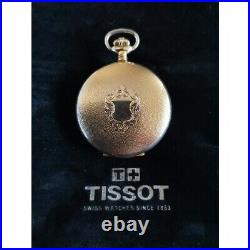 TISSOT Vintage Pocket Watch Retro Gold Hunter Case Swiss Made
