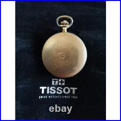 TISSOT Vintage Pocket Watch Retro Gold Hunter Case Swiss Made