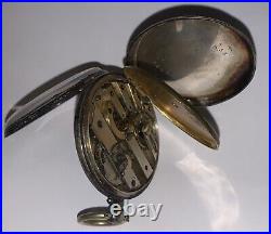 TOBIAS LONDON SILVER CASE POCKET WATCH 13j Anchor Escapement SN3192 Not Working