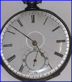 TOBIAS LONDON SILVER CASE POCKET WATCH 13j Anchor Escapement SN3192 Not Working