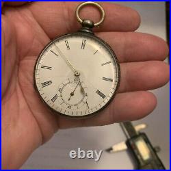 TOBIAS LONDON SILVER CASE POCKET WATCH 13j Anchor Escapement SN3192 Not Working