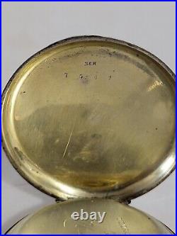 TOC Antique Handes Norton London Pocket Watch Silver SCM Case 13 Jewel Det-Lever