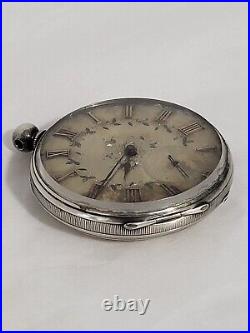 TOC Antique Handes Norton London Pocket Watch Silver SCM Case 13 Jewel Det-Lever