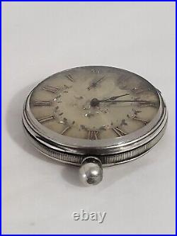 TOC Antique Handes Norton London Pocket Watch Silver SCM Case 13 Jewel Det-Lever