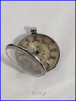 TOC Antique Handes Norton London Pocket Watch Silver SCM Case 13 Jewel Det-Lever