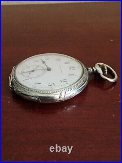 Tavannes 0.900 Silver Case Swiss Pocket Watch. Works On And Off. Needs Fixing