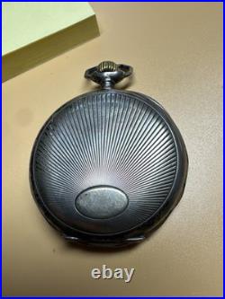 Tavannes Open Face Pocket Watch 800 Silver Case Ancre de Precision RUNS 51mm 15J