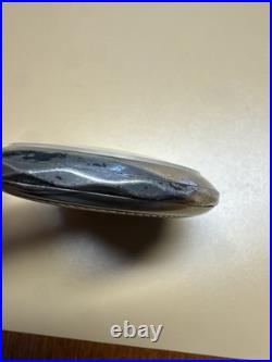 Tavannes Open Face Pocket Watch 800 Silver Case Ancre de Precision RUNS 51mm 15J