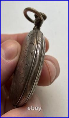 Tavannes (Schwob Freres& Co) Silver 0.800 Vintage Pocket Watch Hunter case Works