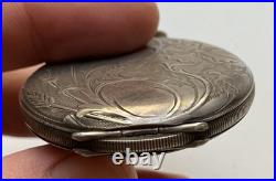 Tavannes (Schwob Freres& Co) Silver 0.800 Vintage Pocket Watch Hunter case Works