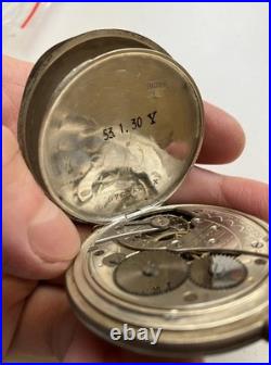 Tavannes (Schwob Freres& Co) Silver 0.800 Vintage Pocket Watch Hunter case Works