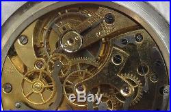 Teleyon Chronograph Pocket watch open face silver case 51 mm in diameter