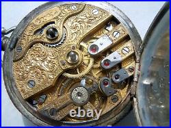 The Sultan's Persian Ottoman Empire 0.800 Silver Hunter Case Pocket Watch 1800's