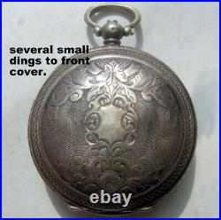 The Sultan's Persian Ottoman Empire 0.800 Silver Hunter Case Pocket Watch 1800's