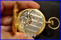 Tiffany & Co. 18KSolid Gold Hunter Case Pocket Watch Antique Manual 1920 46mm JP