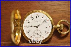 Tiffany & Co. 18KSolid Gold Hunter Case Pocket Watch Antique Manual 1920 46mm JP