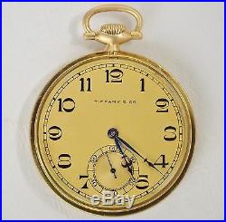 Tiffany & Co. 18K Gold Case Longines 15J Jewels OF 12 Size Pocket Watch (#S211)