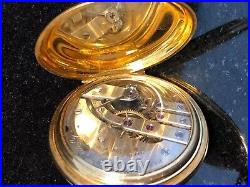 Tiffany & Co. Geneva 18K Yellow Gold 38mm Hunter Case Pocket Watch Just Serviced