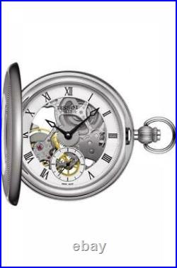 Tissot BridgePort Mechanical Skeleton Steel Case Pocket Watch T8594051927300