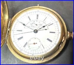 Tissot, Chronograph with Power Reserve Hunter Case Pocket Watch 57mm, For Repairs