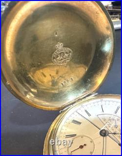 Tissot, Chronograph with Power Reserve Hunter Case Pocket Watch 57mm, For Repairs