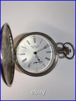 Tissot Sterling Silver Hunting Case Cal 6498 17J S16 ETA Movement Pocket Watch