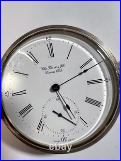 Tissot Sterling Silver Hunting Case Cal 6498 17J S16 ETA Movement Pocket Watch