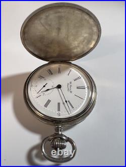 Tissot Sterling Silver Hunting Case Cal 6498 17J S16 ETA Movement Pocket Watch