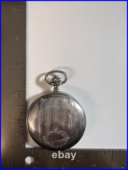 Tissot Sterling Silver Hunting Case Cal 6498 17J S16 ETA Movement Pocket Watch