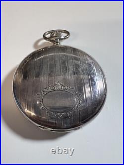 Tissot Sterling Silver Hunting Case Cal 6498 17J S16 ETA Movement Pocket Watch