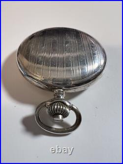 Tissot Sterling Silver Hunting Case Cal 6498 17J S16 ETA Movement Pocket Watch