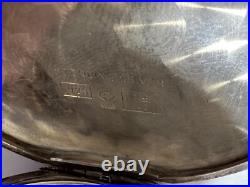 Tissot Sterling Silver Hunting Case Cal 6498 17J S16 ETA Movement Pocket Watch