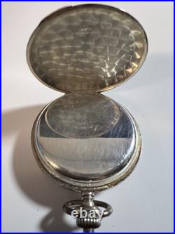 Tissot Sterling Silver Hunting Case Cal 6498 17J S16 ETA Movement Pocket Watch