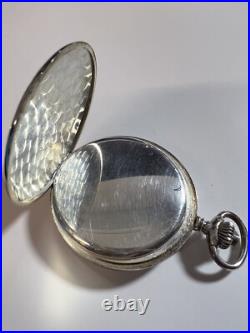 Tissot Sterling Silver Hunting Case Cal 6498 17J S16 ETA Movement Pocket Watch