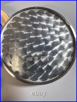 Tissot Sterling Silver Hunting Case Cal 6498 17J S16 ETA Movement Pocket Watch