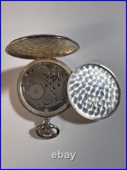 Tissot Sterling Silver Hunting Case Cal 6498 17J S16 ETA Movement Pocket Watch