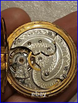 Trenton Watch Company Gold Filled Pocket Watch 7j 6s Case Runs Great