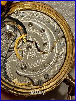 Trenton Watch Company Gold Filled Pocket Watch 7j 6s Case Runs Great