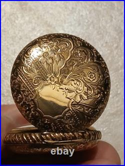 Trenton Watch Company Gold Filled Pocket Watch 7j 6s Case Runs Great