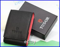 Tudor Black Leather Protection Travel Case Pouch Service Center+Insert-Free Ship
