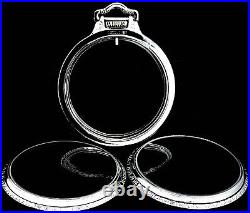 Two 16 Size Pocket Watch Display Hamilt Cases For any Lever Set Movement