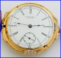 US Watch Co, Waltham, lady's pendant watch, 14K multicolor gold case rf51497