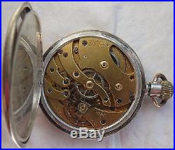 U. Nardin Pocket Watch open face silver case 50 mm. In diameter load manual