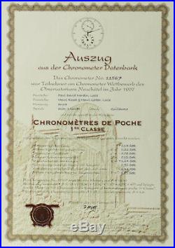 Ulysse Nardin Observatory Chronometer Art Nouveau Niello case Original Box 1907