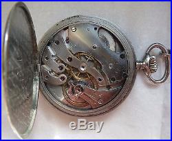 Ulysse Nardin Pocket Watch open face steel case 50,5 mm. In diameter