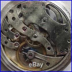 Ulysse Nardin Pocket Watch silver hunter case 52,5 mm. In diameter seconds to 9