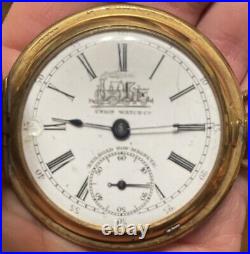 Union Watch Co Pocket Watch Railroad Grade Highly Jeweled Napoleon 14k GF Case