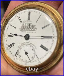 Union Watch Co Pocket Watch Railroad Grade Highly Jeweled Napoleon 14k GF Case